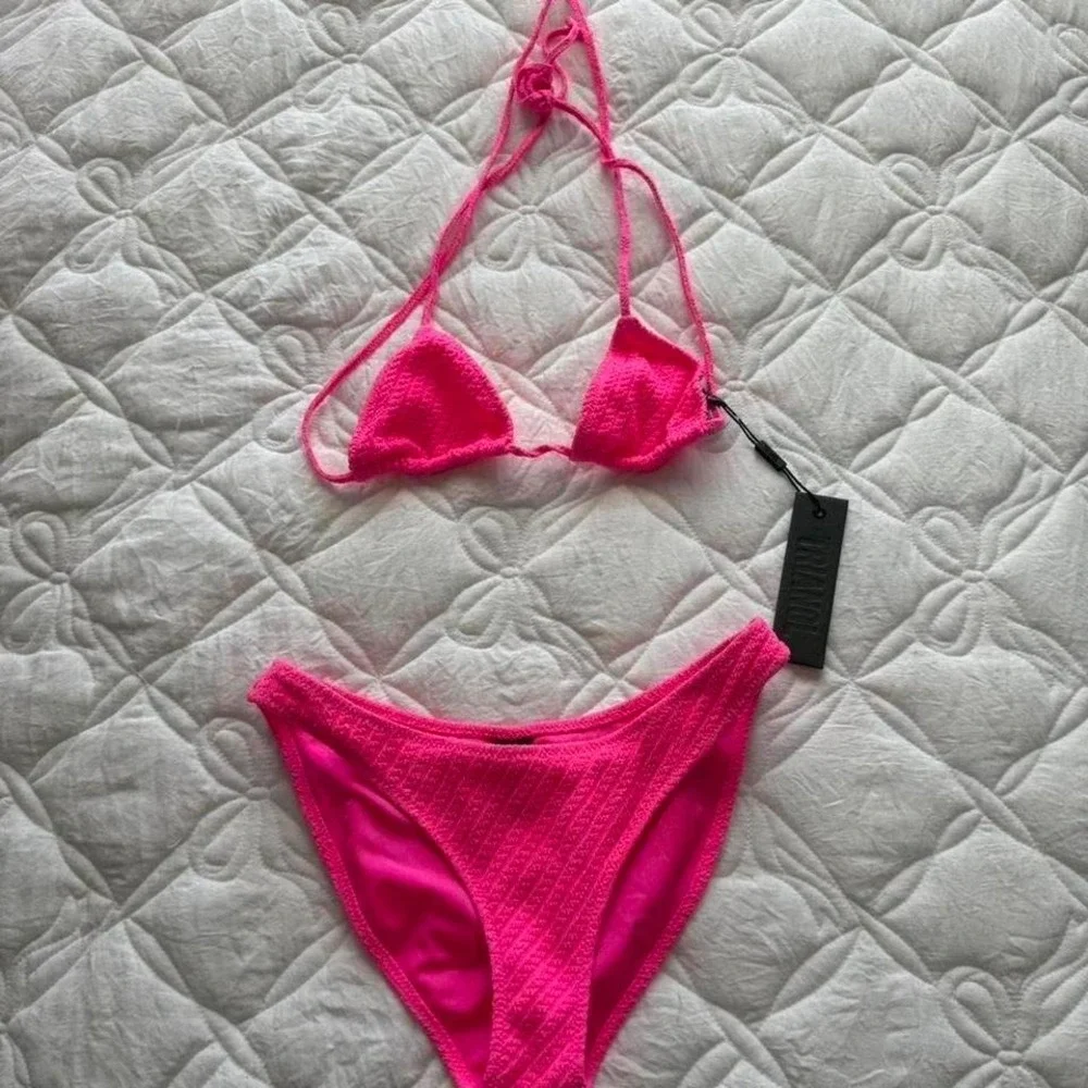 hot pink‎ triangl bikini set